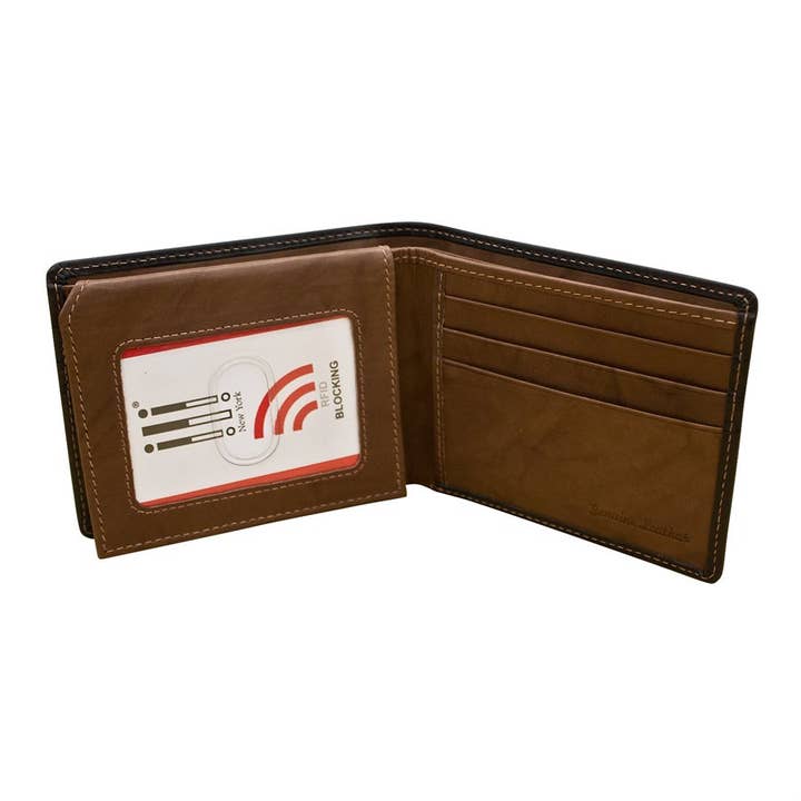 ili New York - Wholesale Wallet - Men's - 7751 Leather Bifold Men's Wallet with Flip-Up ID Holder1