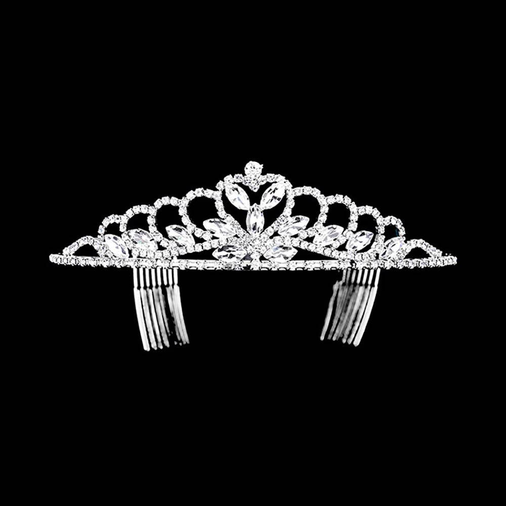 Sensibling Corp. - Wholesale Tiara - Women's - Marquise Crystal Detail Rhinestone Princess Tiara5