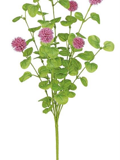 Pom-pon Bush, 21.5", Hot Pink for wholesale by Select Artificials, Inc.