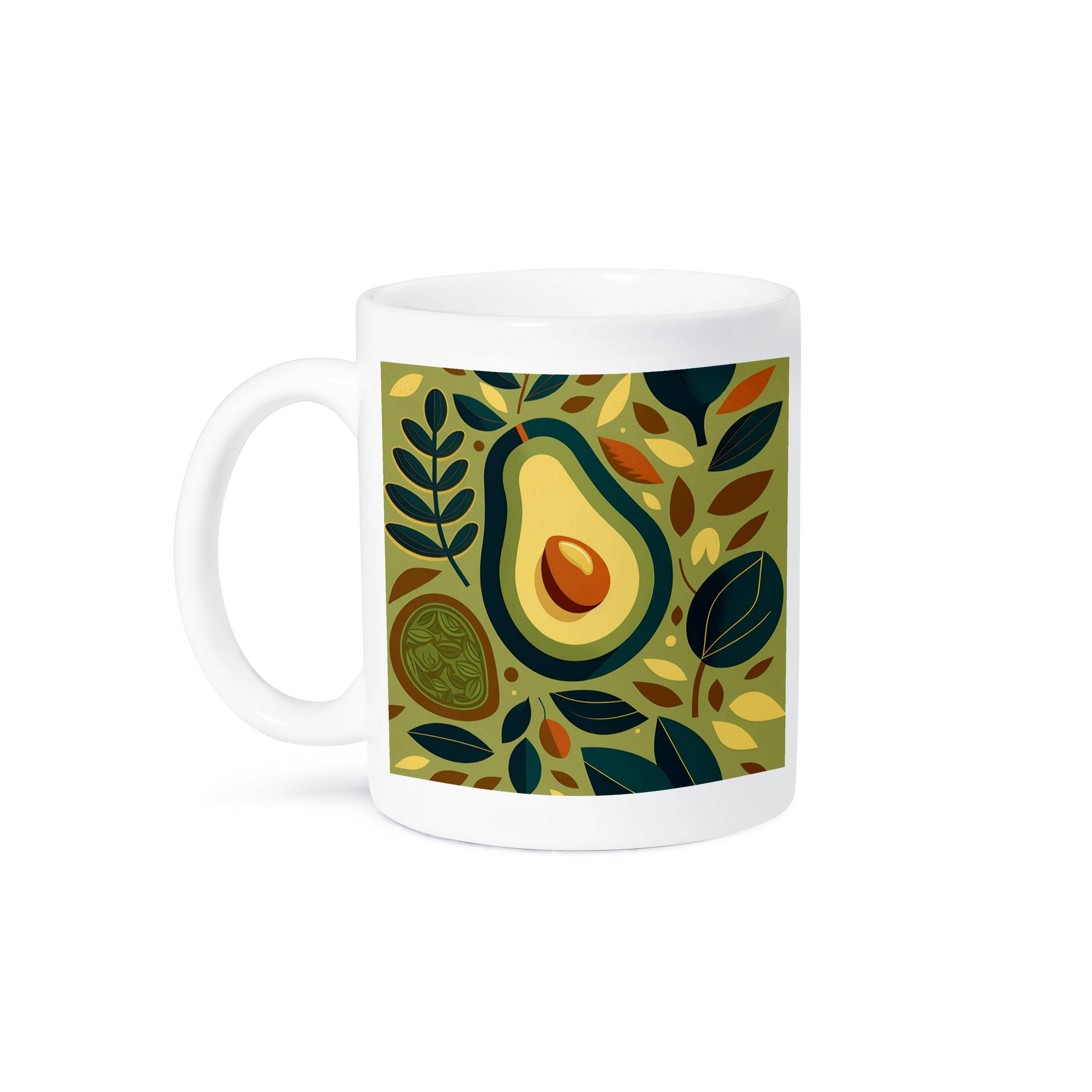 3dRose - Wholesale Coffee Mug - 3dRose, Mid-century modern style meets gourmet avacados illustration, Mug8