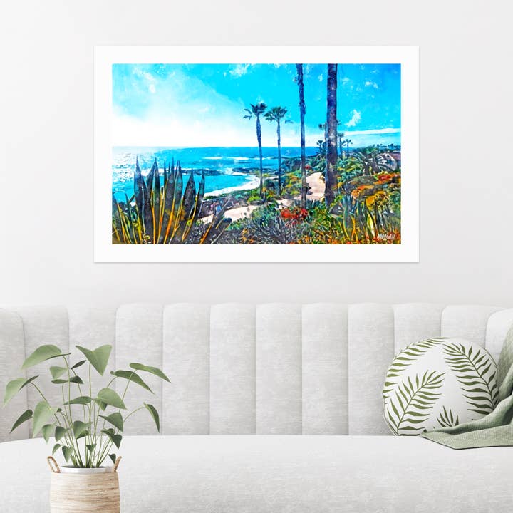 Giclee Art Prints, Los Angeles CA, Malibu Blue for wholesale by G.O.A.T House of Creative