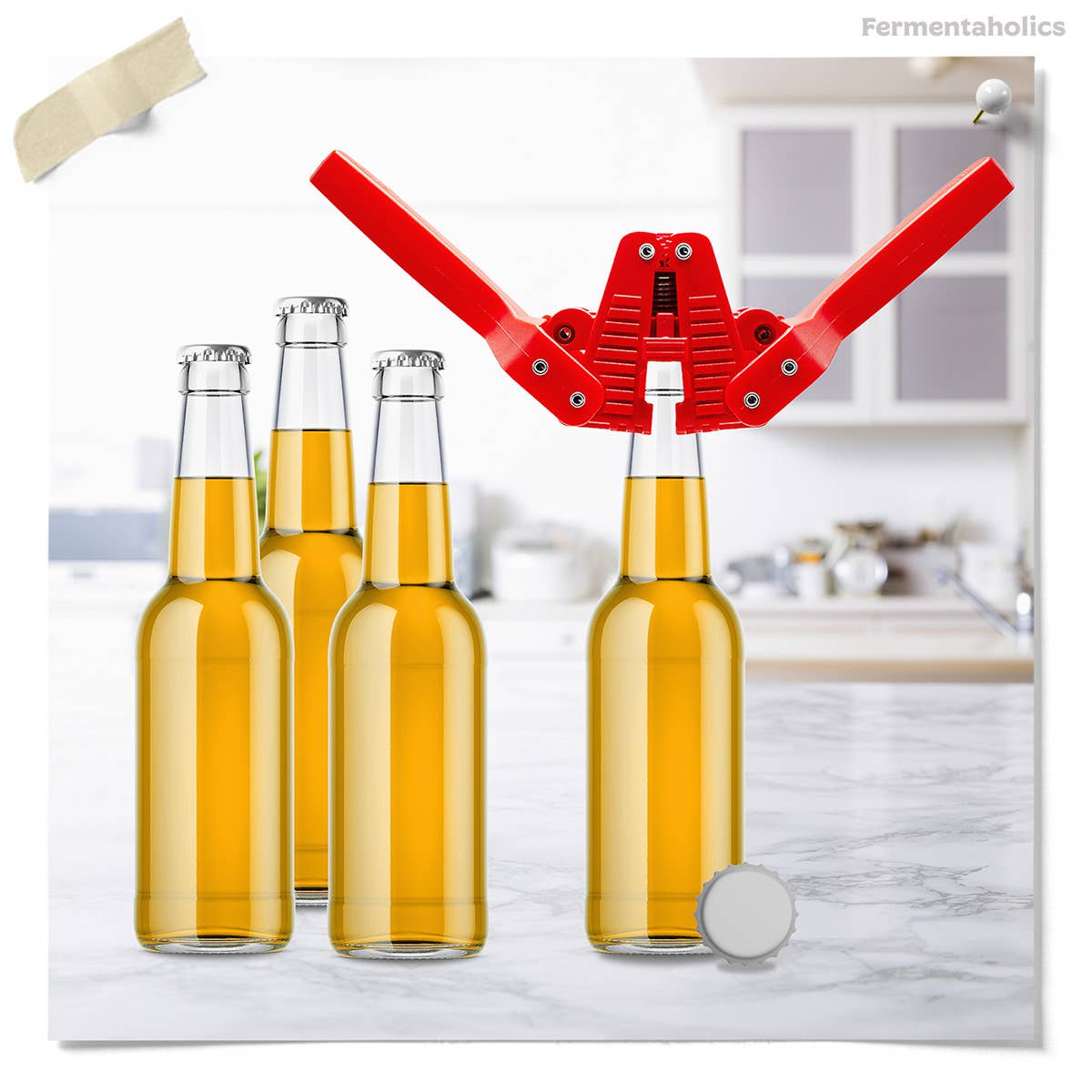 Fermentaholics - Wholesale Bottle/Wine Opener - Fermentaholics Silver Beer Bottle Caps - 144 Count2