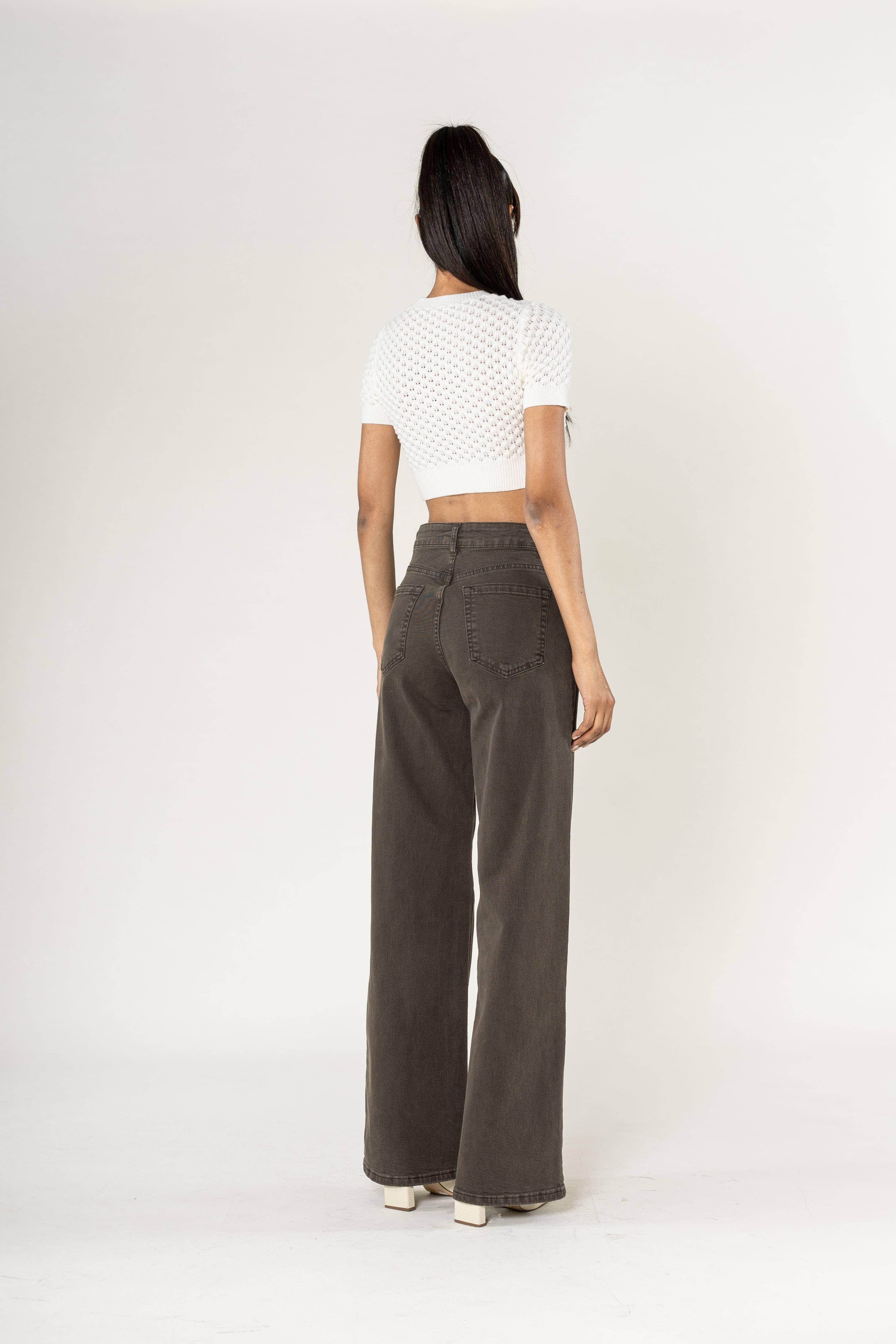 Nina Carter - Vente Jean – femme - Wide leg jean Nina Carter couleur stretch J25127