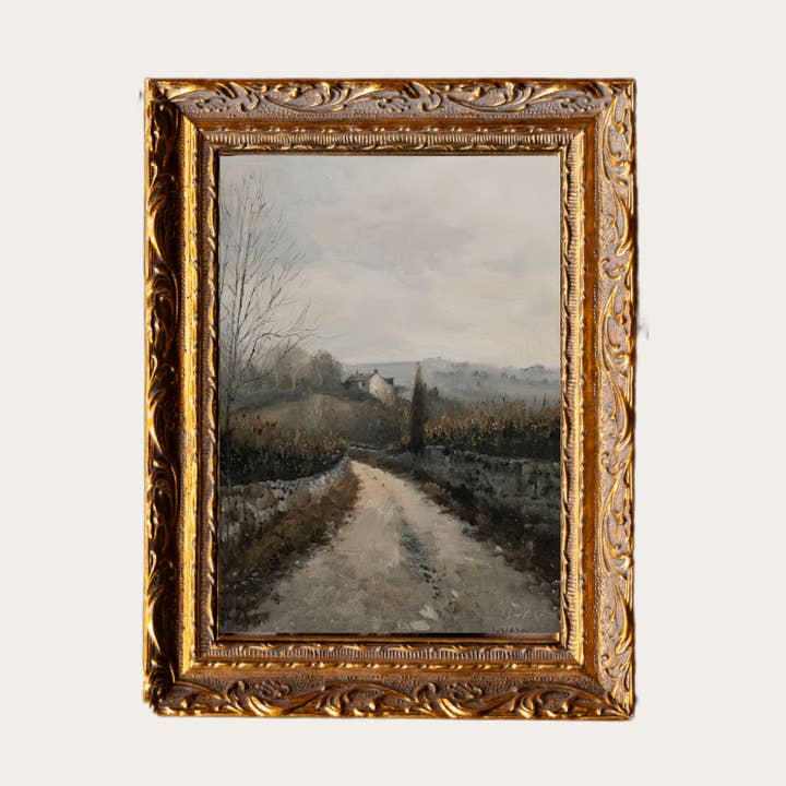 Matin Brumeux | Art encadré en moulure dorée inspiré du laiton français pour la vente par Luxe B Co Canada