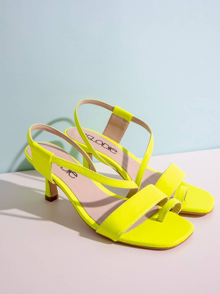 PALM SPRINGS SANDAL I FLUOR LÄDER för wholesale av Elodie