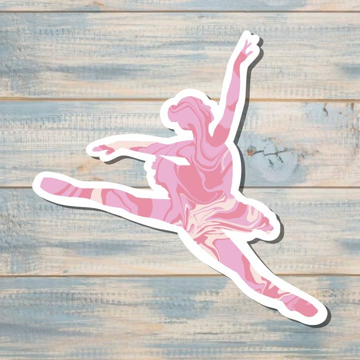 Pink Ballerina Silhouette Sticker |Sticker or Magnet for wholesale by Handmade by Marlayna