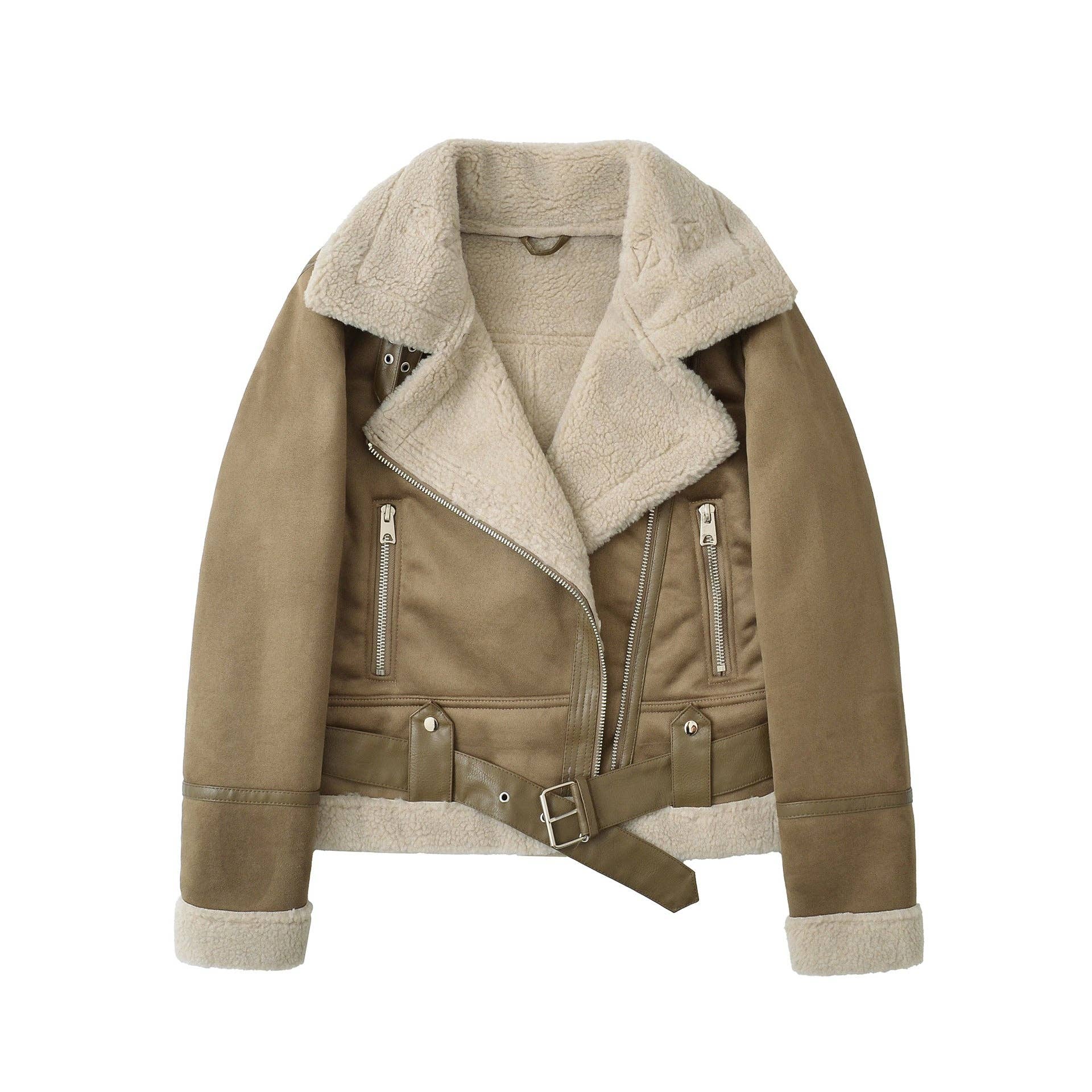 SALINA TRADING INC - Wholesale Fur/Faux Fur Coat - Women's - Stylish Suede Coat with Warm Lamb Fur Lining for Women1