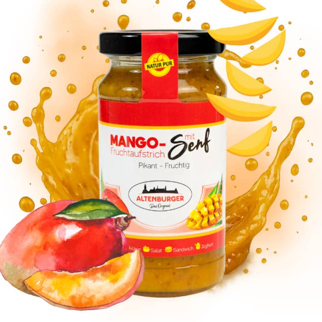 Mango fruit spread with mustard - sweet for wholesale by Altenburger Senf & Feinkost GmbH & Co. KG