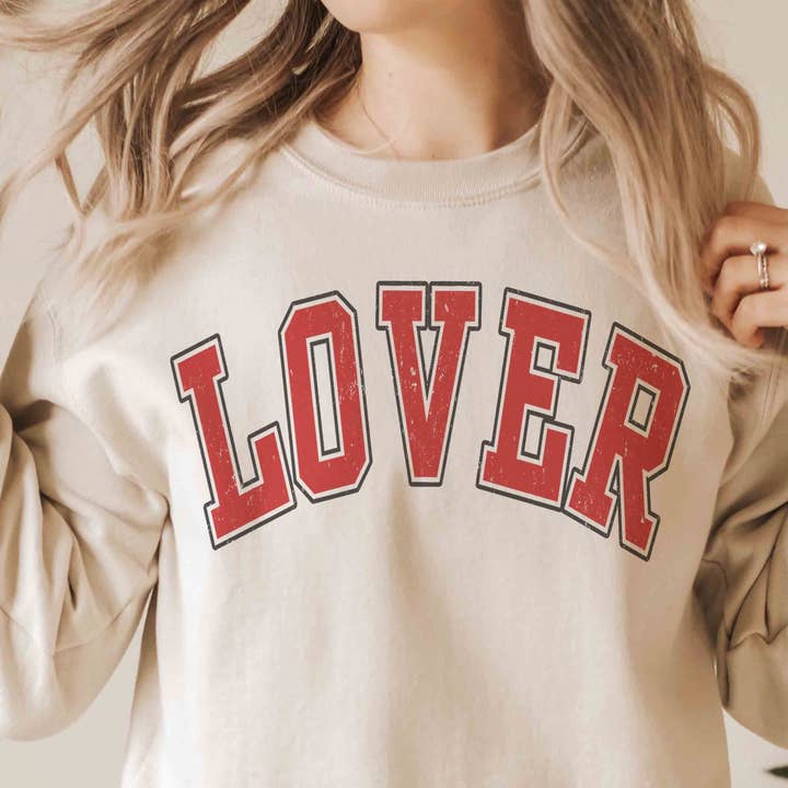 A. BLUSH CO - Wholesale Graphic Sweatshirt - Women's - LOVER Graphic Sweatshirt0