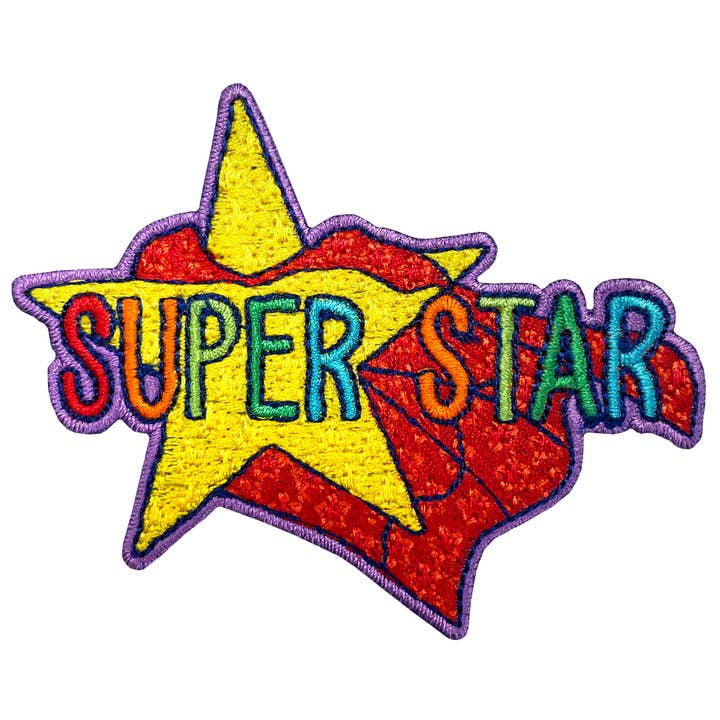 Super Star Sew On Patch for wholesale by Pawprint Family