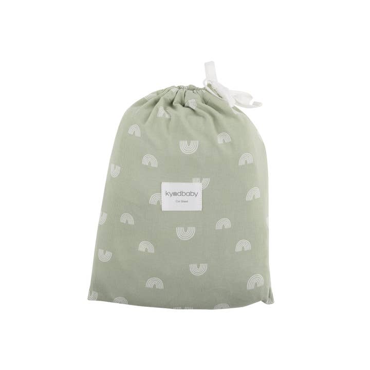 Fitted Cot Sheet - Sage Rainbow for wholesale on Faire3