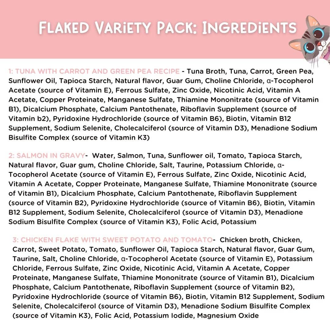 Love, Nala - Wholesale Pet Food - Cat - Adult Cat Food - FLAKED Variety Pack2