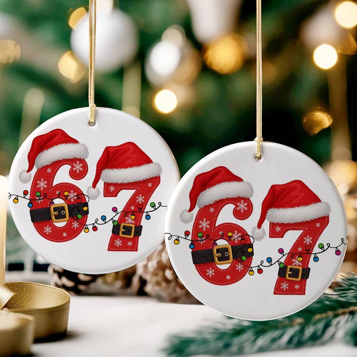 Embrova - Wholesale Ornament - Six Seven Christmas Ornament, Funny Gen Alpha Humor Ornament4