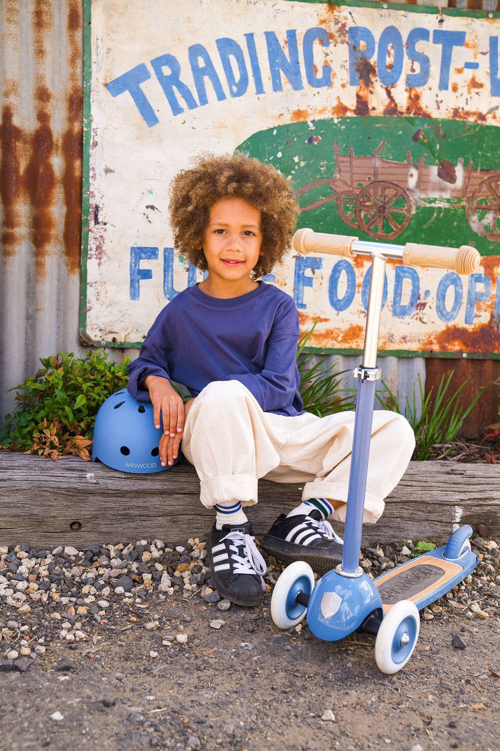 Banwood Inc - Wholesale Bike/Scooter - Kids - BANWOOD SCOOTER VINTAGE - BLUE (New Color)1