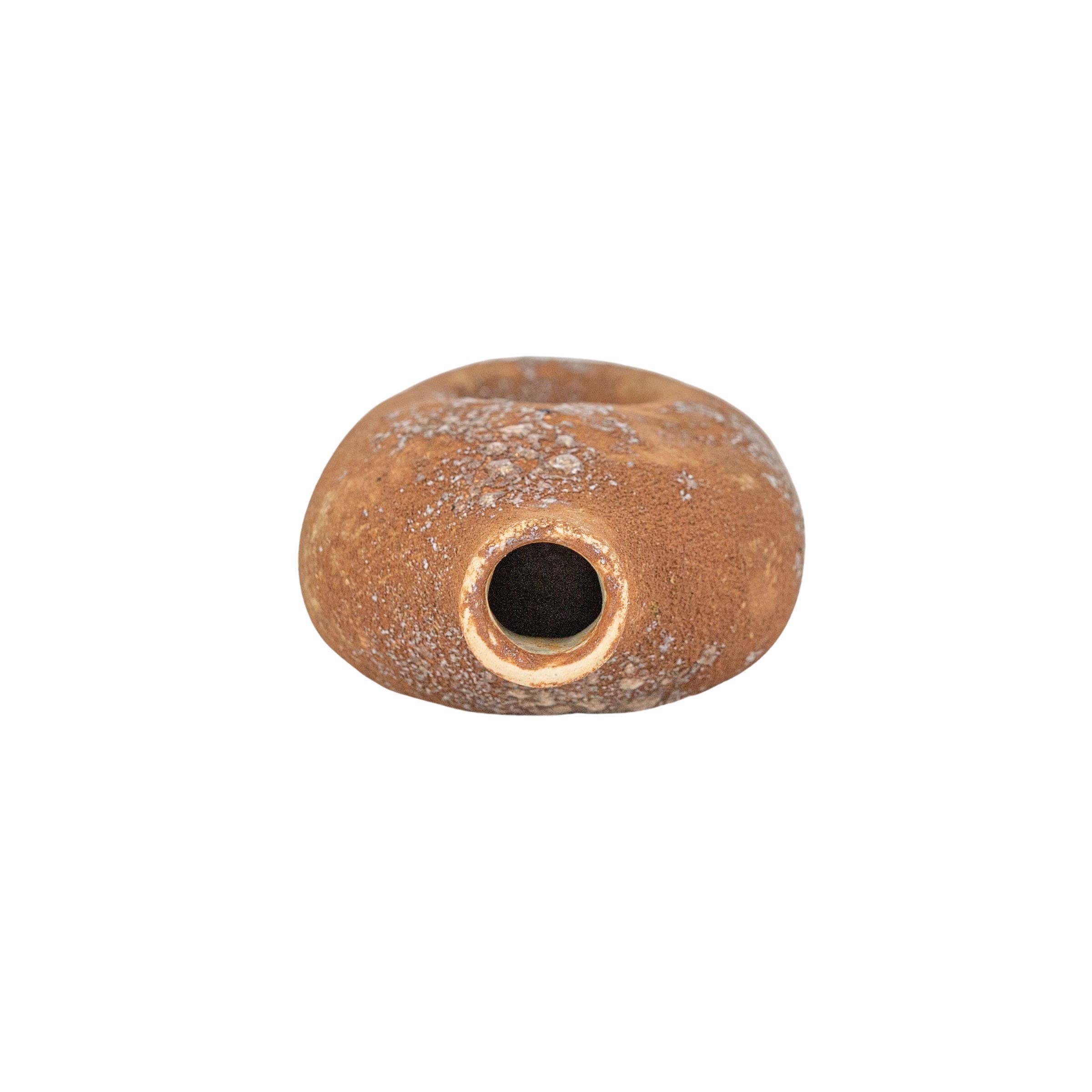 Foreside Home & Garden - Wholesale Vase - Emiliano Textured Glaze with Center Hole Ceramic Vase Rust5