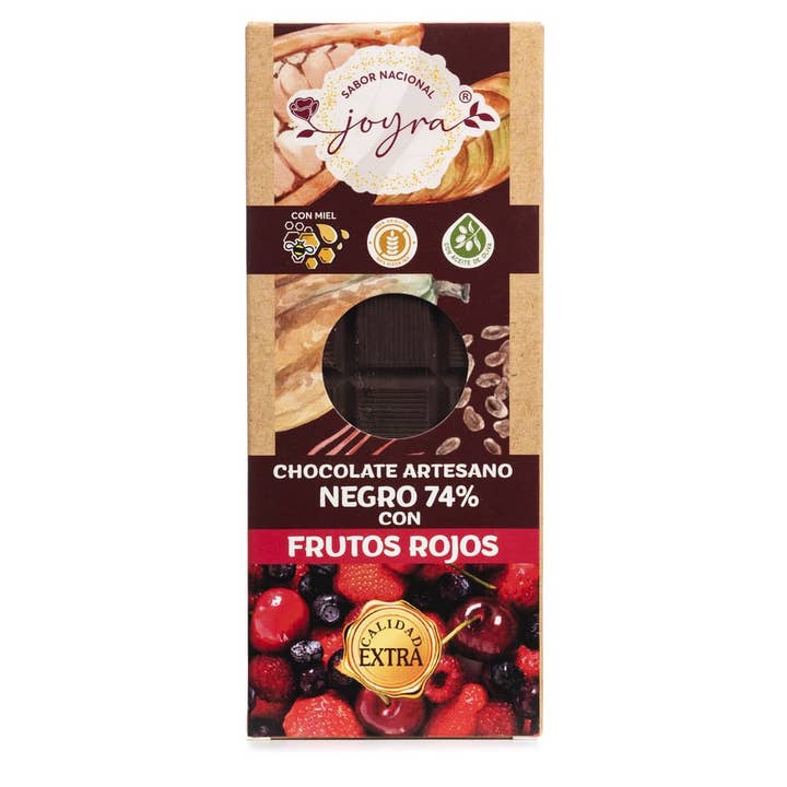 Schokoladentafel mit roten Früchten und Honig – 100 g für den Großhandel von Joyra Sabor Nacional