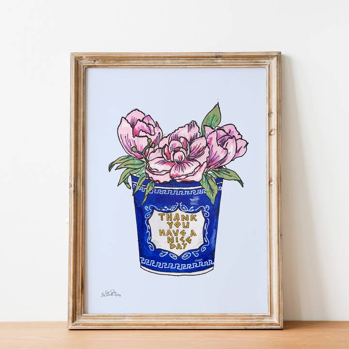 NYC Coffee Cup Wall Print for wholesale by Cute Salute