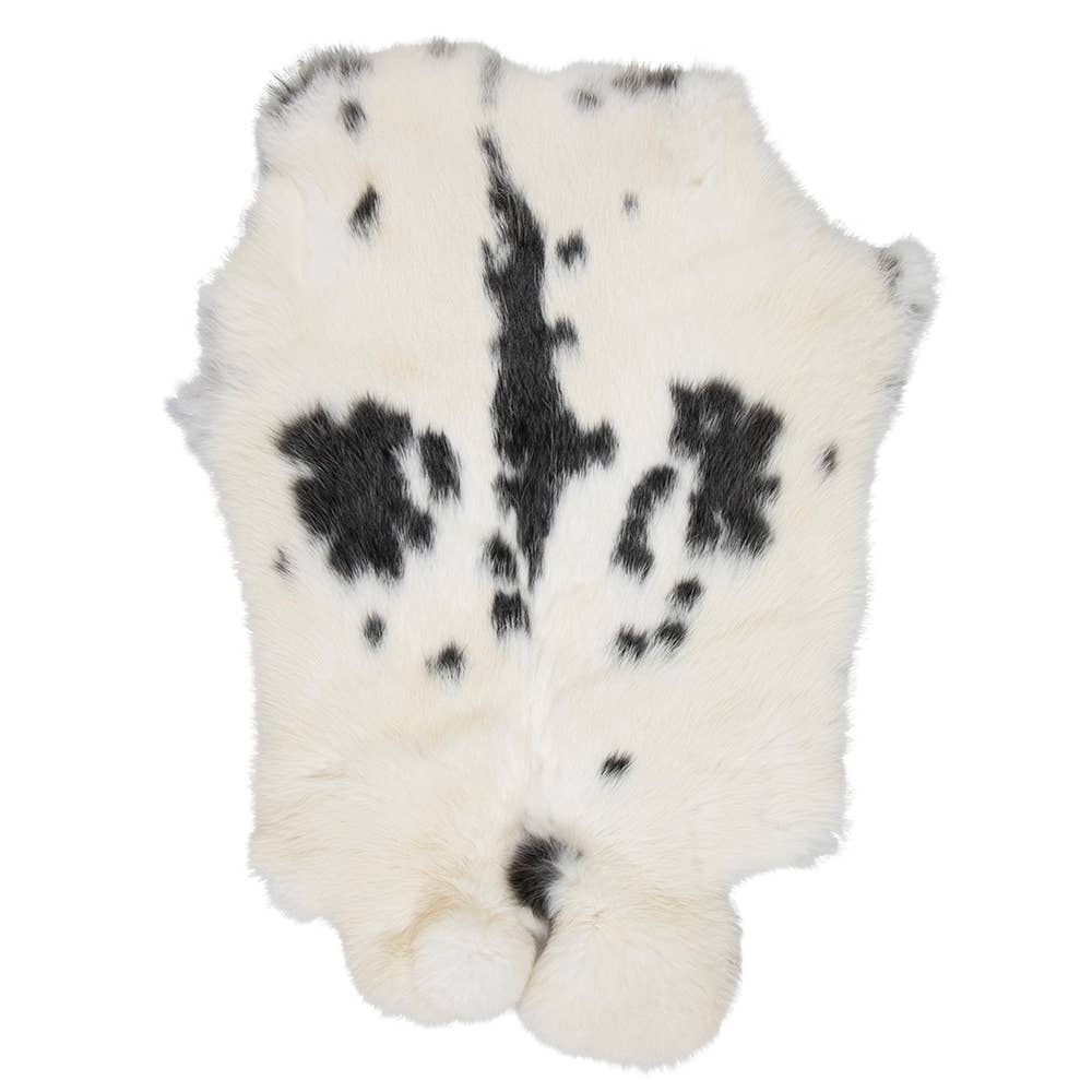 Mars & More - Brand of B Living - Vendita all'ingrosso Vetrina per rivenditori - Accessori - Pelliccia Coniglio Maculato Bianco Grigio 40Cm0