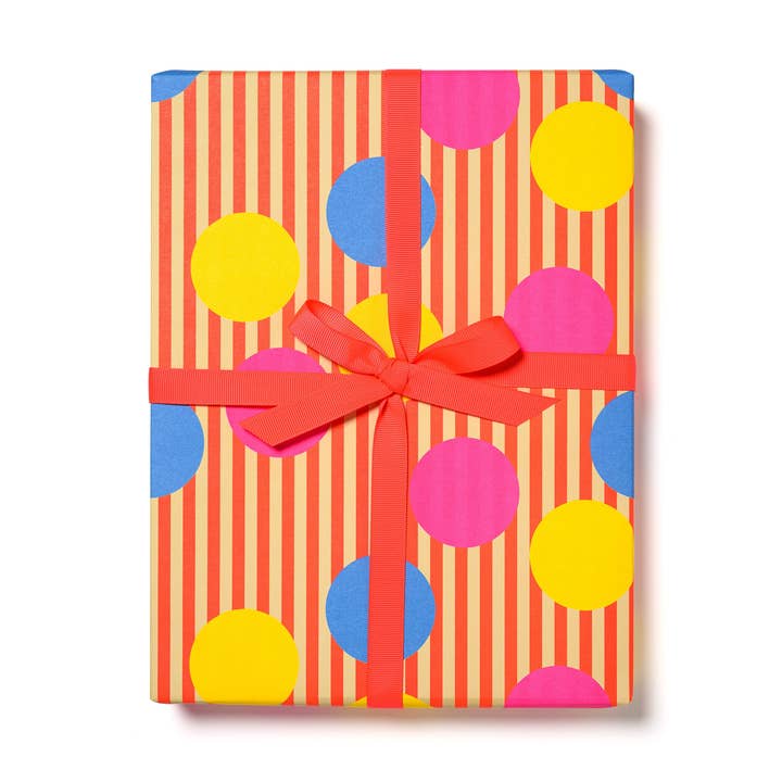Polka Dots wrapping paper for wholesale by Red Cap Cards