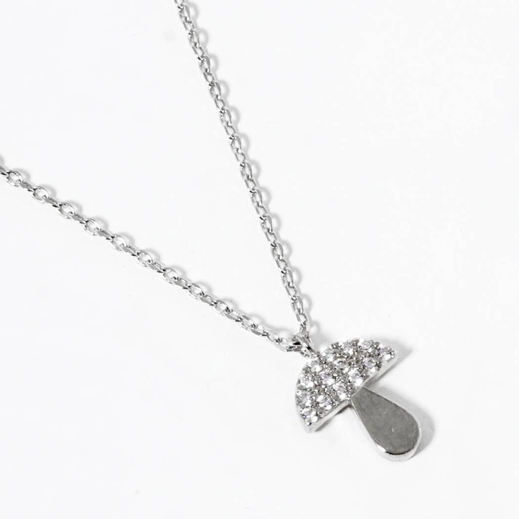 Fashion City - Vente Colliers à pendentif - Colliers à pendentif CZ en forme de champignon trempé en or2