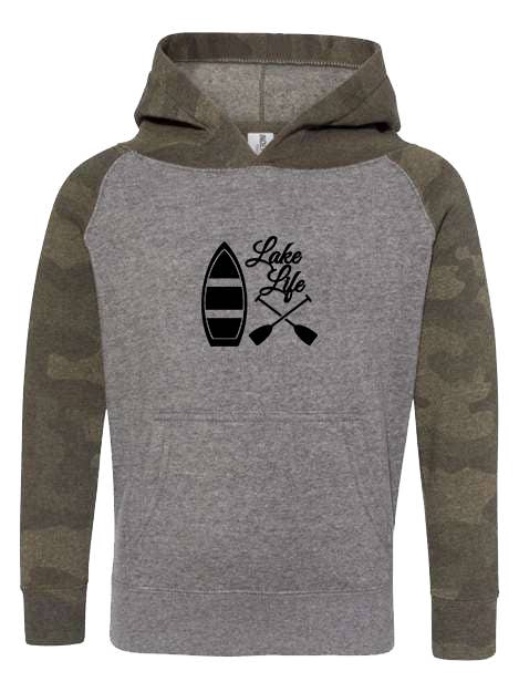 Sudadera camuflaje con capucha Black Lake Life para venta al por mayor de Outdoorable Apparel