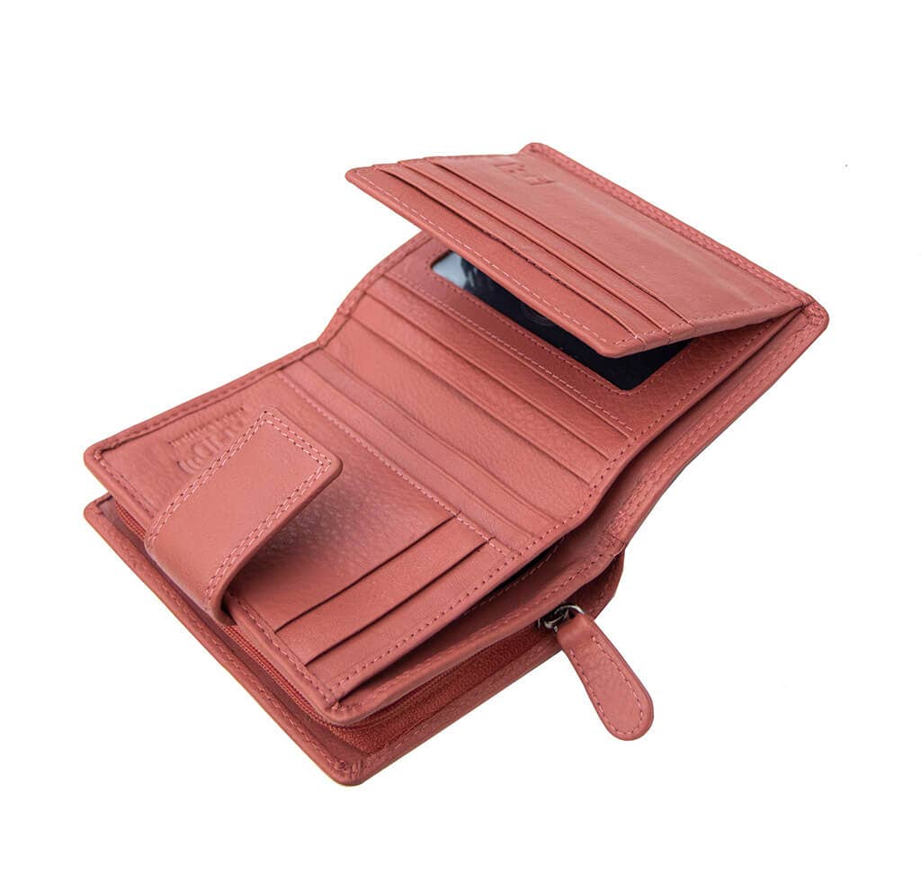 PRIMEHIDE - Vente Portefeuille – femme - Petit sac à main en cuir à trois volets Verona - 231138