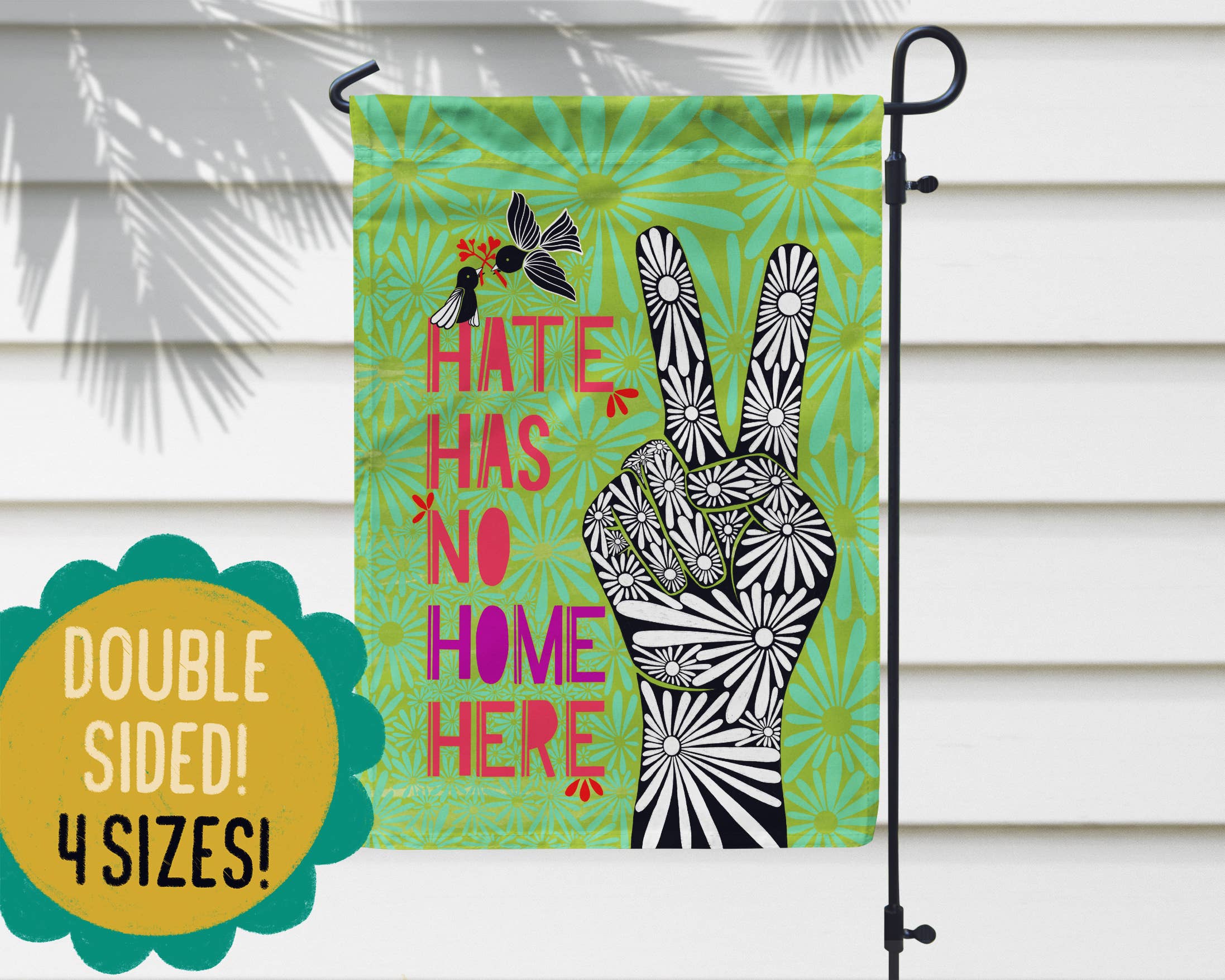 Declaration HOME - Wholesale Flag - Hate Has No Home Here Garden and House Flag - Double Sided0
