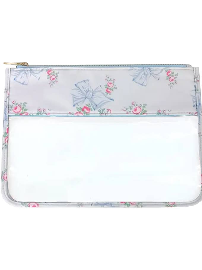 POCHETTE EN NYLON À MOTIF FLORAL BLEU pour la vente par With Love Shop