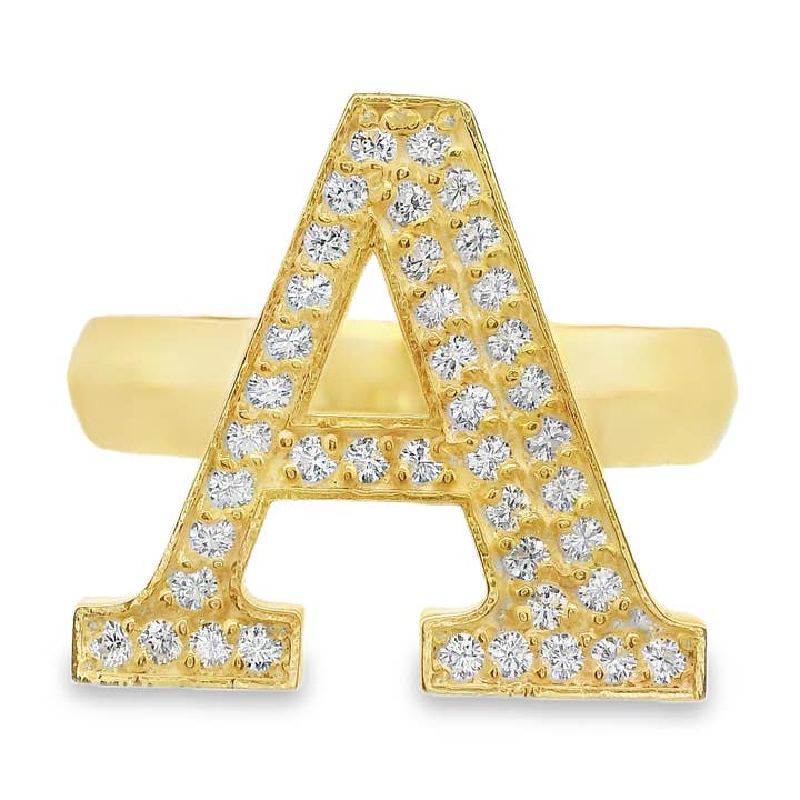 Varsity Initial Ring for wholesale by Shop Alexandra Madison