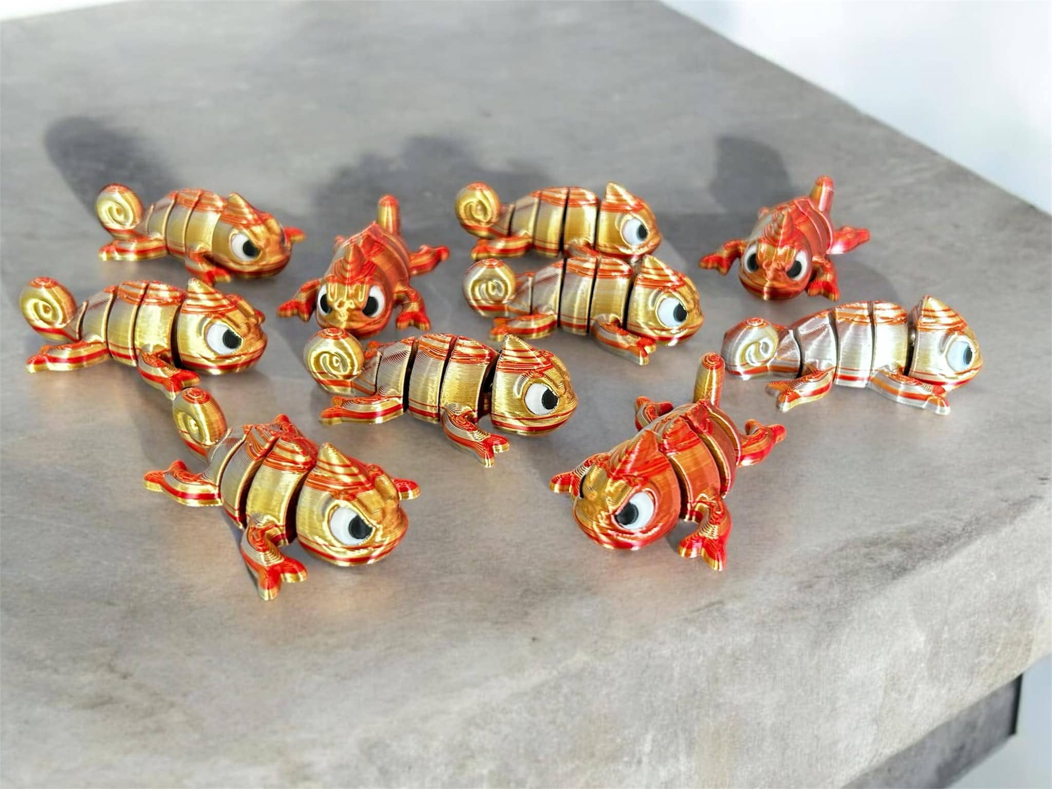 3D in Paradise - Wholesale Figurine Toy - Kids - Mini Chameleon fidget figurine figures 3D printed0