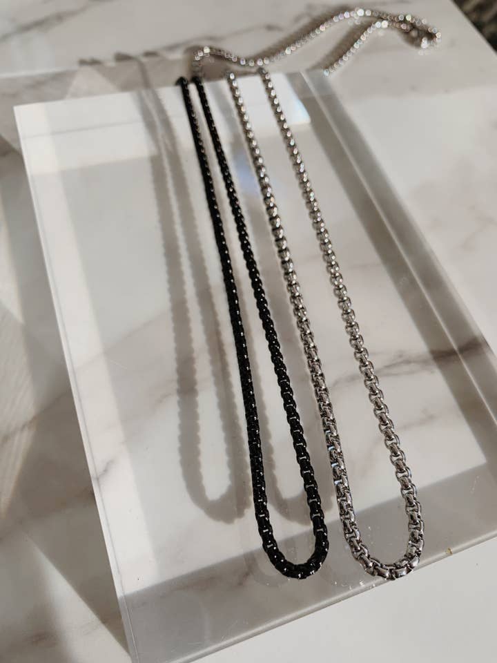STAINLESS BOX CHAIN for wholesale by Alyse Jewelry