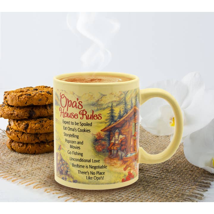 European Heritage Gifts - Wholesale Coffee Mug - Opa's House Rules Gift for Opa Mug1