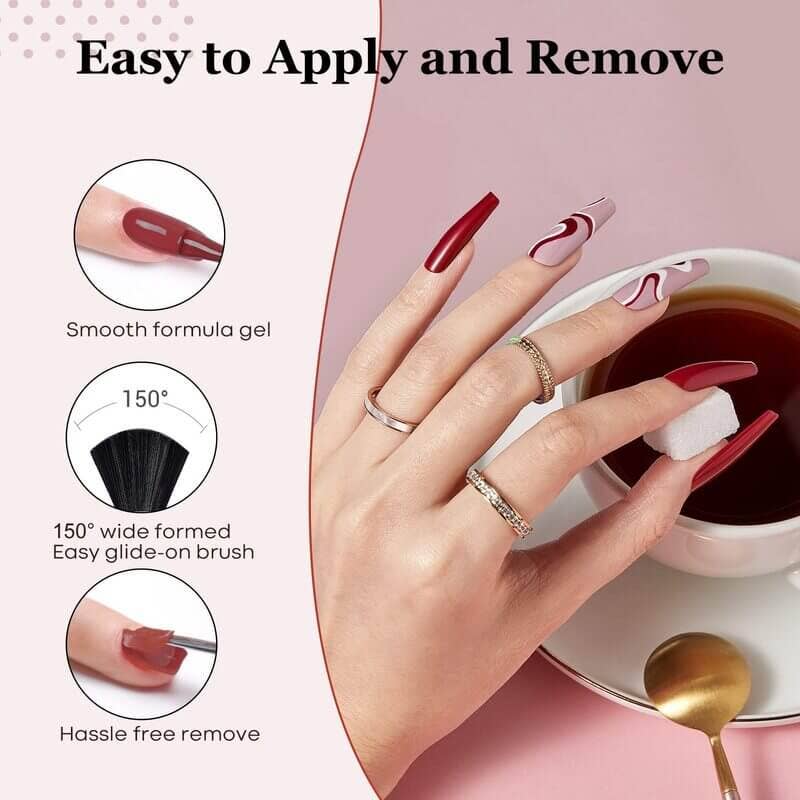 Modelones - Vente Assortiment de vernis à ongles - Vibrant Bliss - Kit de vernis à ongles gel 24 pièces, 20 couleurs4