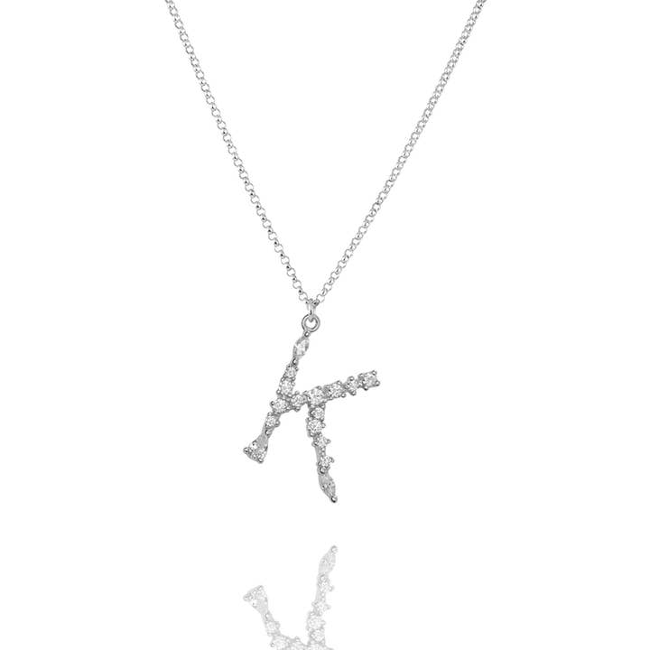 K - Letter Chain - Argento per la vendita all'ingrosso da parte di CLASSYANDFABULOUS Jewelry