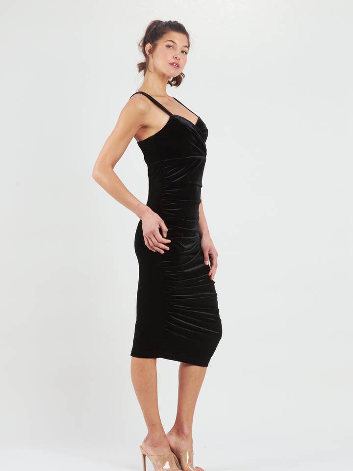 Studio 54 Ruched Dress for wholesale by Honey and Beau