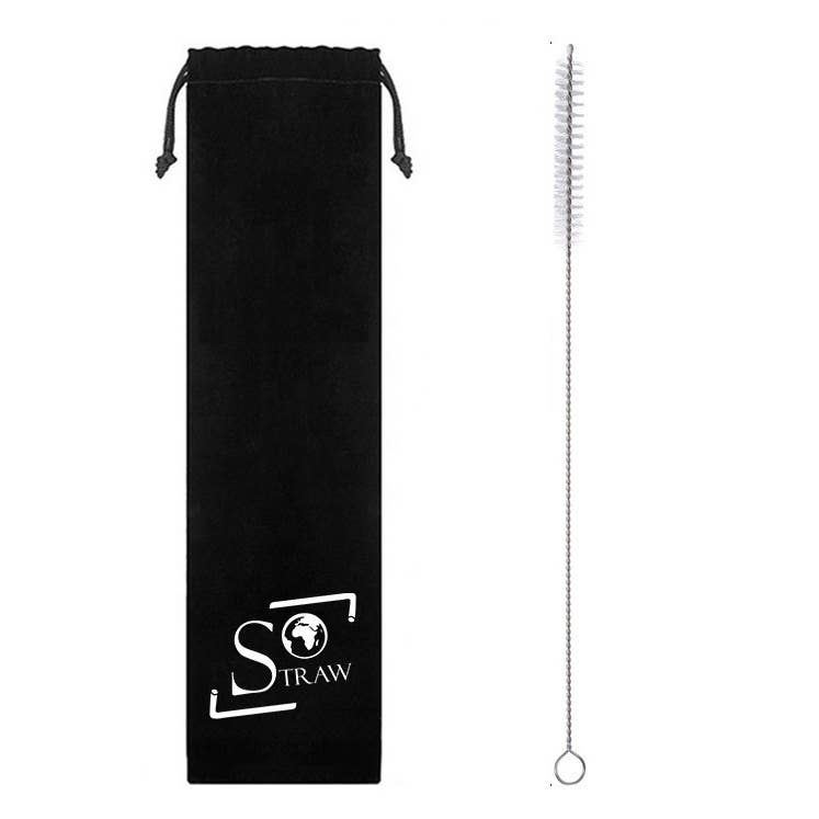 Sostraw & SmartThings - Wholesale Drinking Straw - Bubble Tea Set - 3 straws with pouch and brush  - Mix Color1