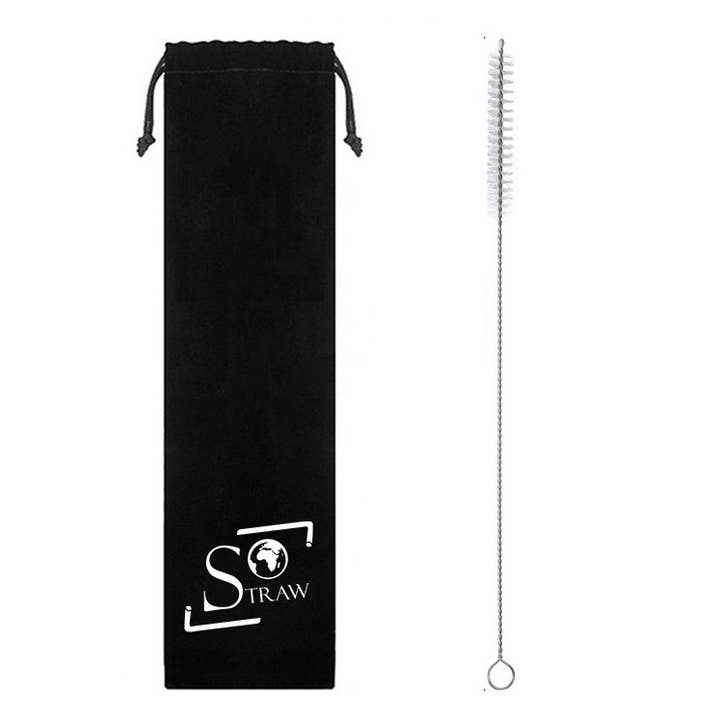 Sostraw & SmartThings - Wholesale Drinking Straw - Bubble Tea Set - 3 straws with pouch and brush - Mix Color1