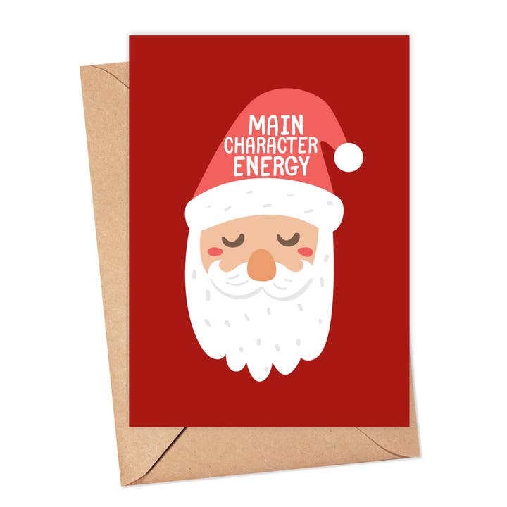 Divertente biglietto di Natale della cultura pop Biglietto di auguri per le feste di Babbo per la vendita all'ingrosso da parte di R is for Robo