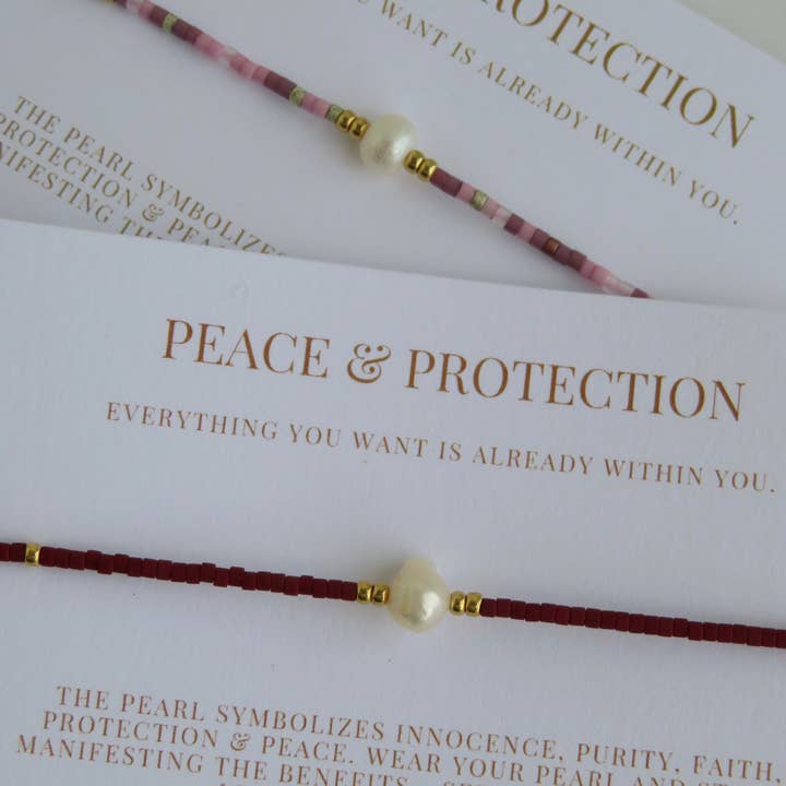 Boutique Suarez Co. - Wholesale Beaded Bracelet - Manifest Peace - Pearl Bracelet40