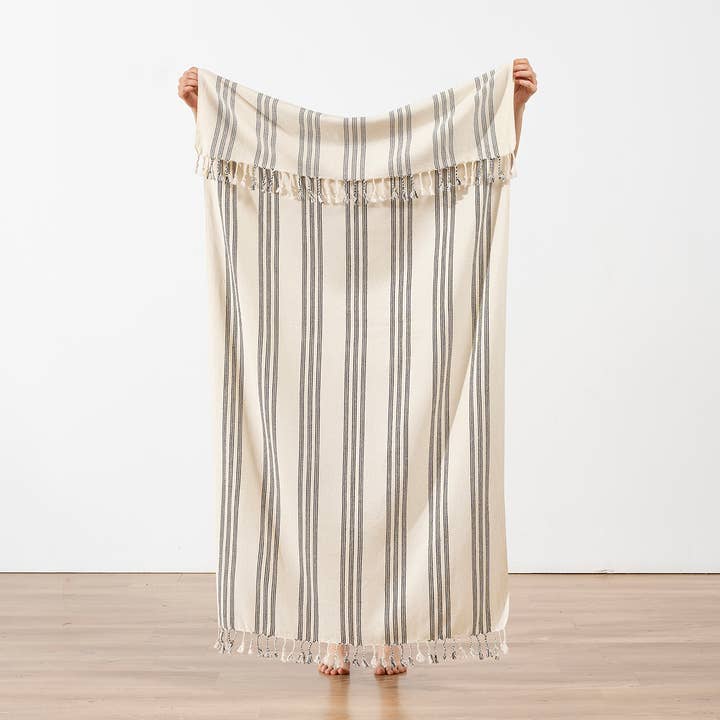 Kikoya - Wholesale Beach Towel - Sumela Beach Towel Light Weight Vertical Stripe Bohemian