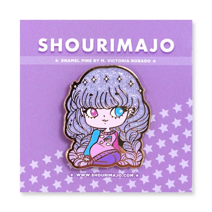 Spilla smaltata lavanda per la vendita all'ingrosso da parte di SHOURIMAJO