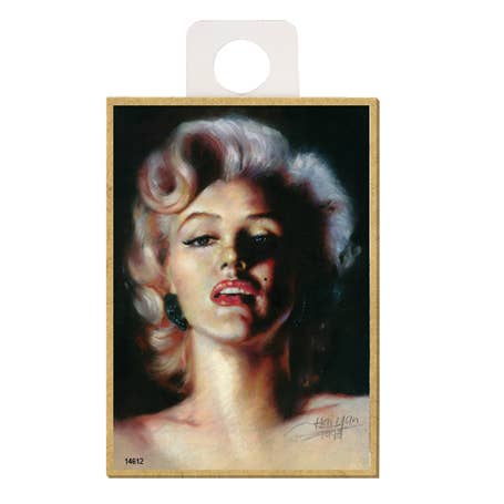 Marilyn Monroe (color portrait) wood fridge magnet for wholesale by SJT Enterprises, Inc.