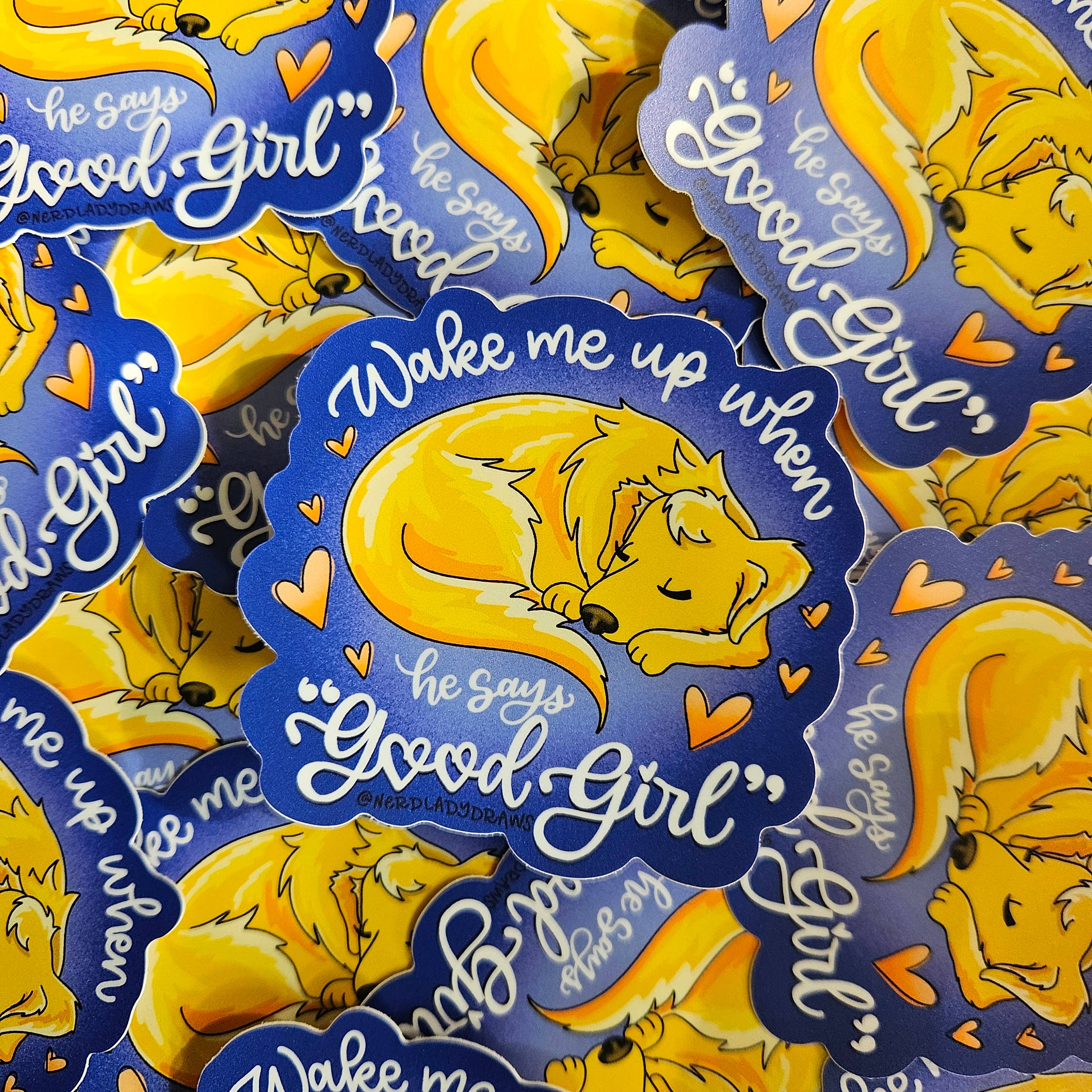 Nerd Lady Designs - Wholesale Sticker - Romantic Dog Sticker2