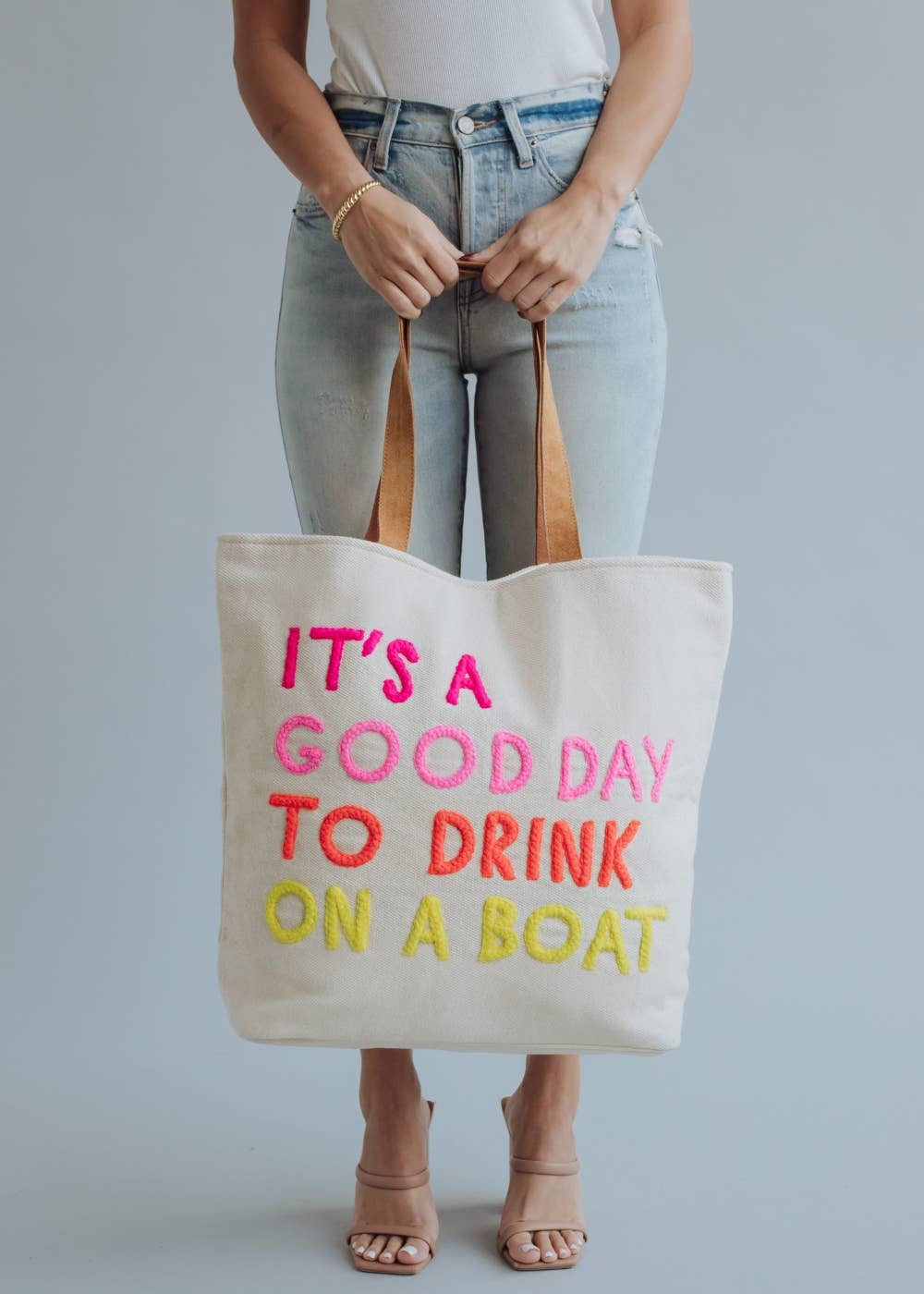 Panache Apparel Co. – Engroshandel Tote bag - Dame – Cream drink on a boat-taske3