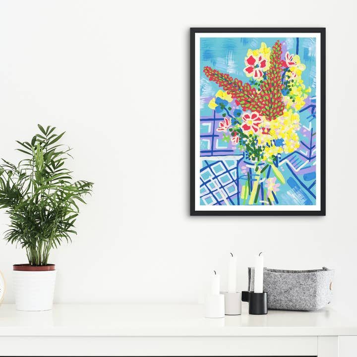 'Bluequet' Art Print A3 for engroshandel hos Grace Bedford Design