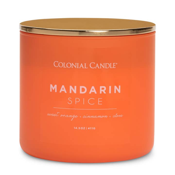 Mandarin Spice 411G Scented Candle for wholesale by Colonial Candle DE