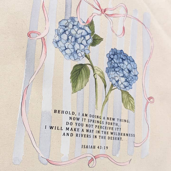 Grace Notes Ltd. - Christian Art and Gifts - Wholesale Tote Bag - Women's - Hydrangea Tote Bag2