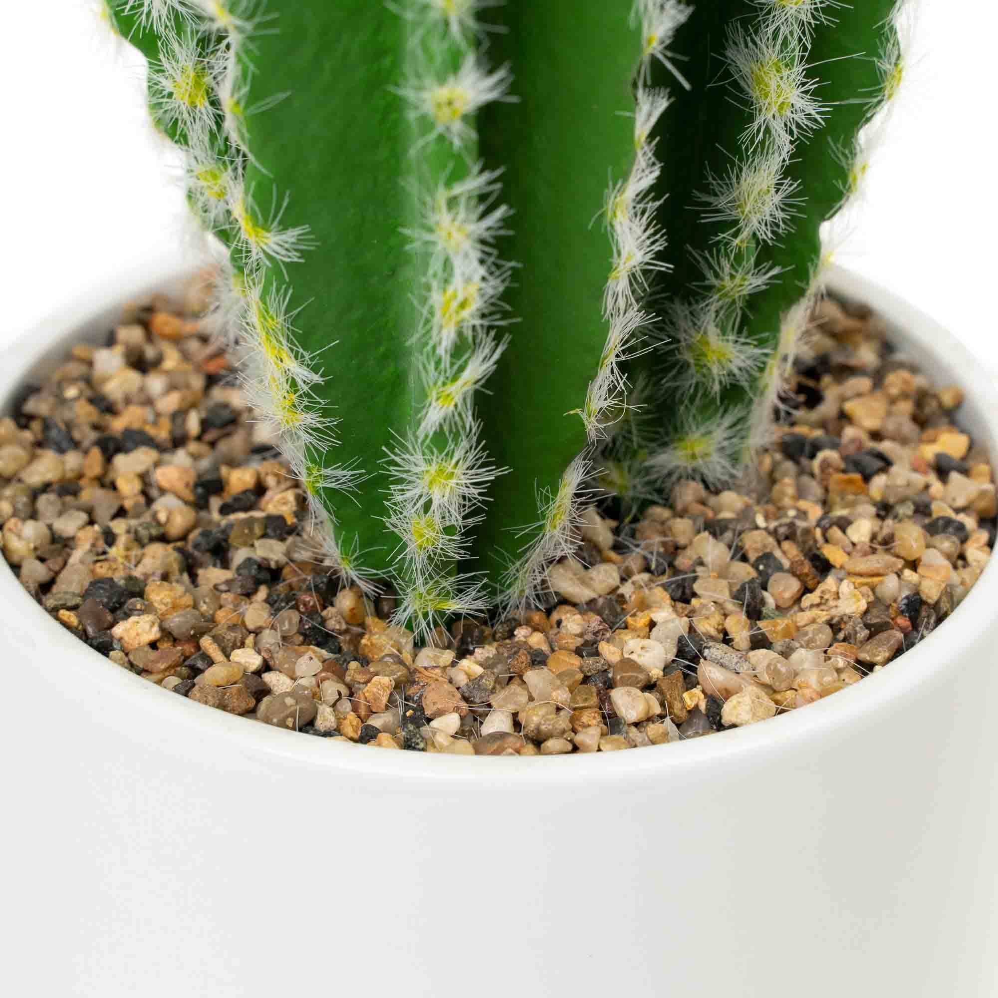 Portofino International Trading, USA - Wholesale Artificial Plant - Faux Euphorbia Cactus with Ceramic Pot 34"5