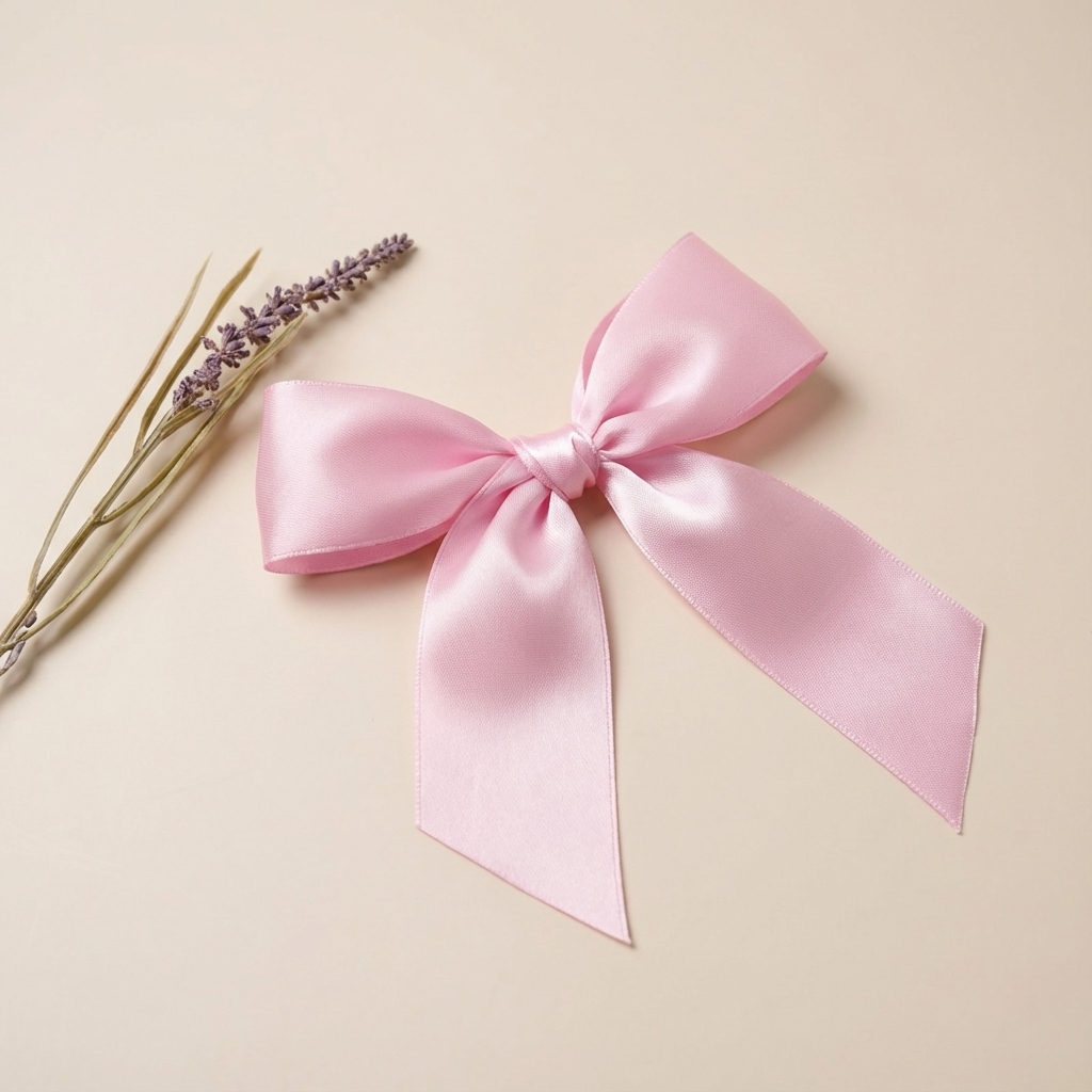 ByHome - Wholesale Bow - Gift Wrapping - 5pcs, 6x7.5" large shiny polyester pre-tied ribbon bow2