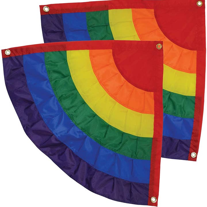 Rainbow Ruffle Corner Bunting, Set of 2 for wholesale by In the Breeze, LLC.